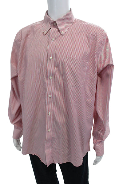 Brooks Brothers Men's Long Sleeves Collared Button Up Striped Shirt Size 17-36