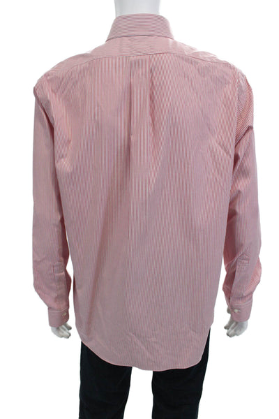 Brooks Brothers Men's Long Sleeves Collared Button Up Striped Shirt Size 17-36