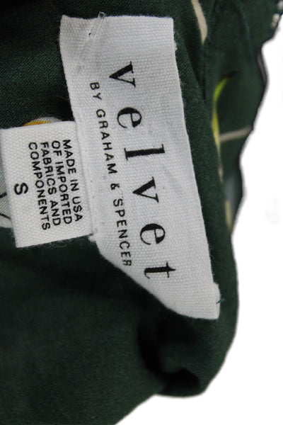 Velvet by Graham & Spencer, Women Shift Dress Floral Green Long Sleeve Size S