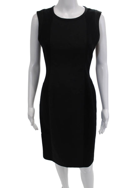 W by Worth Women Sheath Dress Black Knee-Length Sleeveless Zip Size 2