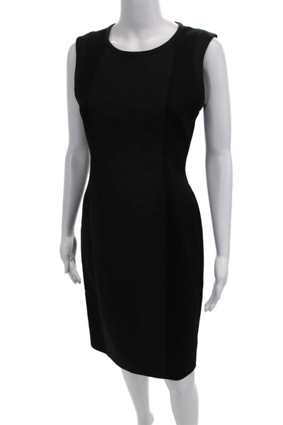 W by Worth Women Sheath Dress Black Knee-Length Sleeveless Zip Size 2