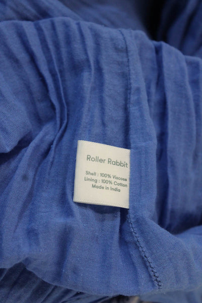 Roller Rabbit Womens Slip Dress Blue Geometric Viscose Sleeveless Size S