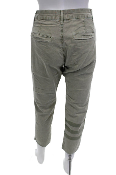 Sundry Womens Ankle Cropped Pants Gray Solid Button Size 26