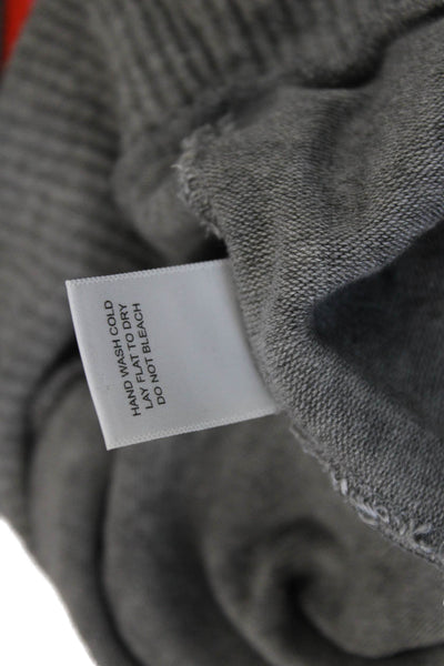 LNA Womens Pullover Sweatshirt Gray Striped Crewneck Rainbow Size S