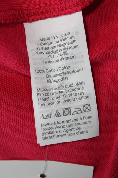 J Crew Womens Basic Red 100% Cotton Crew Neck Long Sleeve T-Shirt Size L