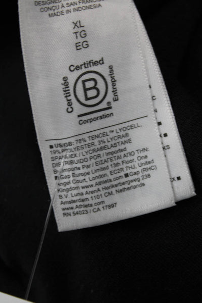 Athleta Womens Black Sweatpants Drawstring Tencel Blend Size XL