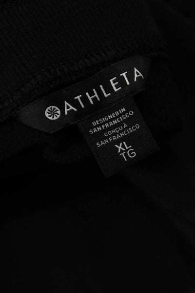 Athleta Womens Black Sweatpants Drawstring Tencel Blend Size XL