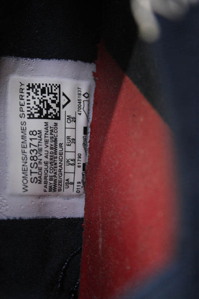 Sperry Womens Slide On Casual Sneakers Navy Blue Red Size 8
