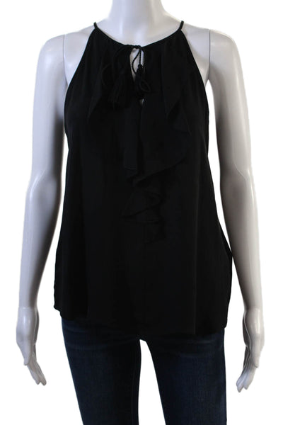 Joie Women Bohemian Black Silk Sleeveless Blouse Size XS