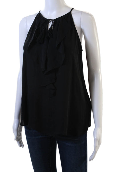 Joie Women Bohemian Black Silk Sleeveless Blouse Size XS