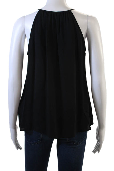 Joie Women Bohemian Black Silk Sleeveless Blouse Size XS