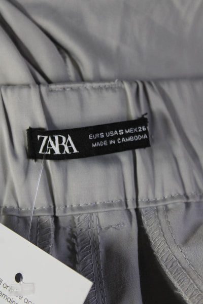 Zara Unisex Gray Cargo Windbreaker Pants Drawstring Size S