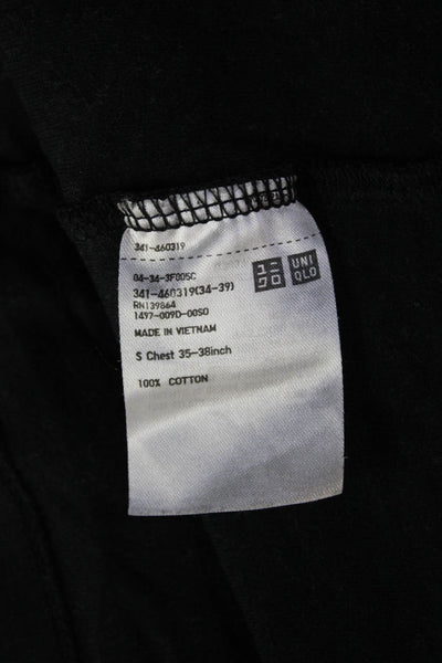 Uniqlo Women Black Basic Jersey Crew Neck Long Sleeve Tee 100% Cotton Size S