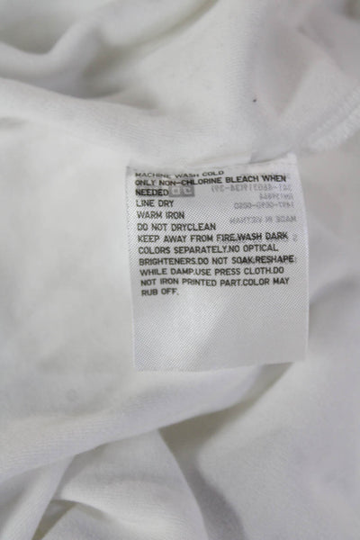 Uniqlo Unisex Long Sleeve Basic T-Shirt White 100% Cotton Size S