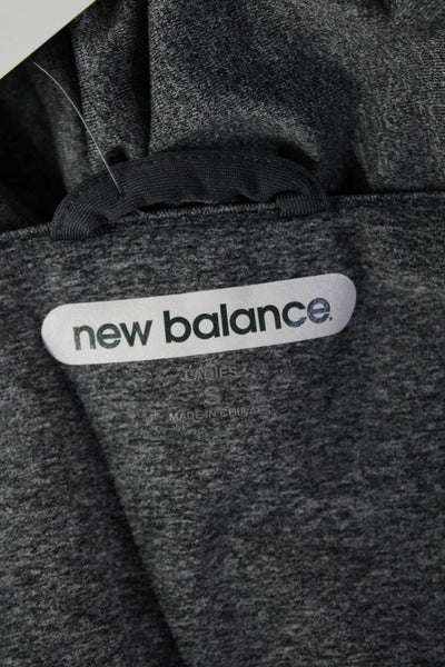 New Balance Women Windbreaker Jacket Dark Gray Zip Collared Size S