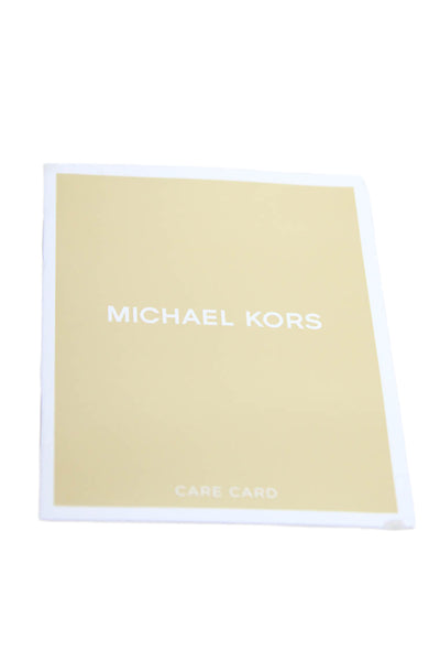 Michael Kors Womens Snakeskin Print Zip-Around Card Wallet Biege