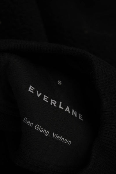 Everlane Womens Black Pullover Sweatshirt Crew Neck Long Sleeve Size S