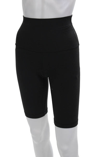 Lululemon Womens High Rise Pull On Biker Shorts Black Size 4