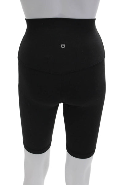 Lululemon Womens High Rise Pull On Biker Shorts Black Size 4