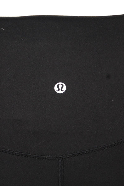 Lululemon Womens High Rise Pull On Biker Shorts Black Size 4
