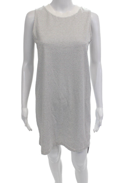 A New Day Womens Striped Sleeveless Shift Tank Dress White Size S