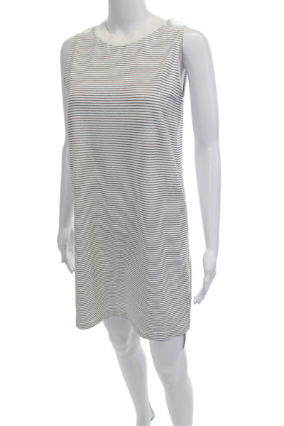 A New Day Womens Striped Sleeveless Shift Tank Dress White Size S