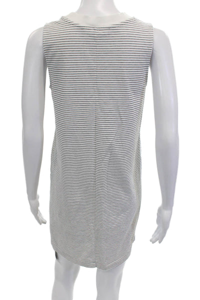 A New Day Womens Striped Sleeveless Shift Tank Dress White Size S