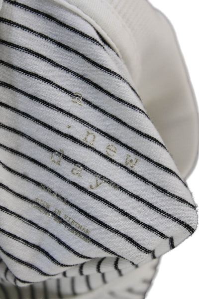 A New Day Womens Striped Sleeveless Shift Tank Dress White Size S