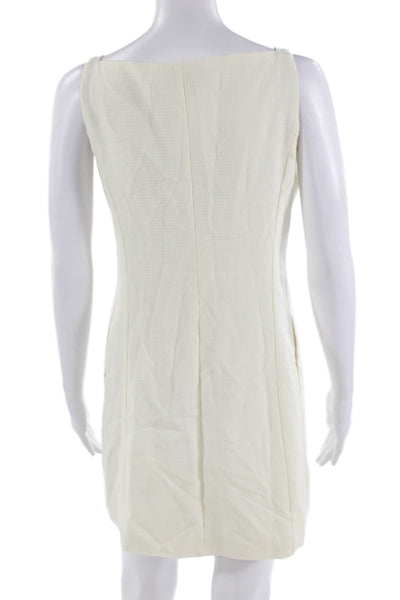 Wayf Women Beige Check Square Neck Sleeveless Shift Tank Dress Size XS
