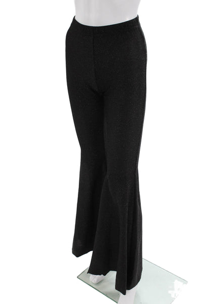 Sleeper Women 70s Black Metallic Pants Size XS