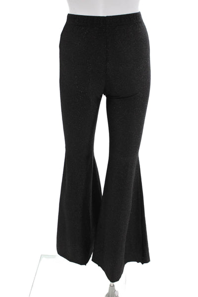 Sleeper Women 70s Black Metallic Pants Size XS