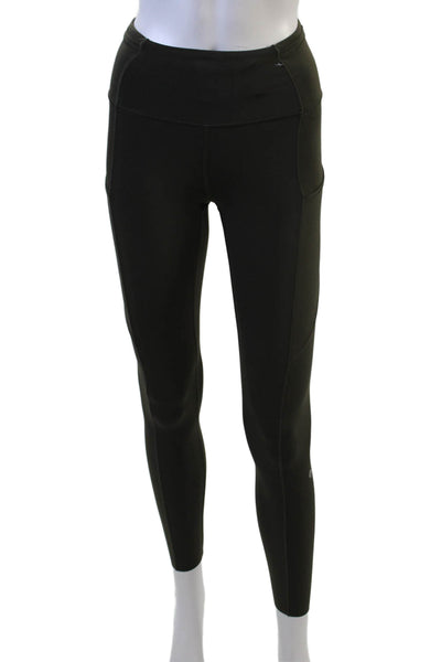 Lululemon Women Ankle Jegging Green Zip Nylon Blend Size 2