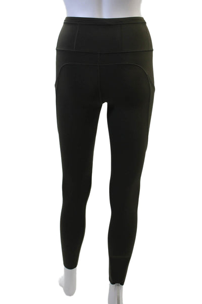 Lululemon Women Ankle Jegging Green Zip Nylon Blend Size 2