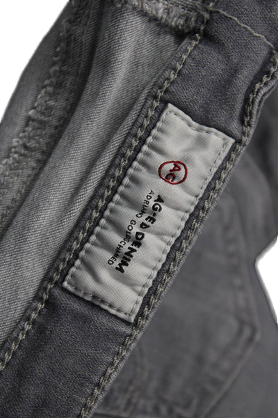AG Women Ankle Skinny Jeans Gray Mid-Rise Designer Size 25