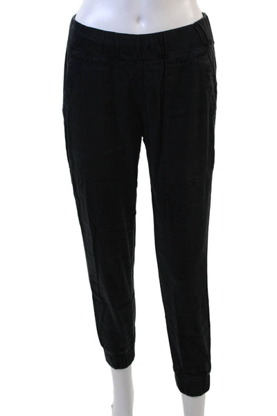Bella Dahl Womens Black Jogger Pants Army Tencel Cotton Stretch Size XS