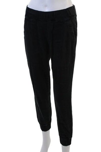 Bella Dahl Womens Black Jogger Pants Army Tencel Cotton Stretch Size XS