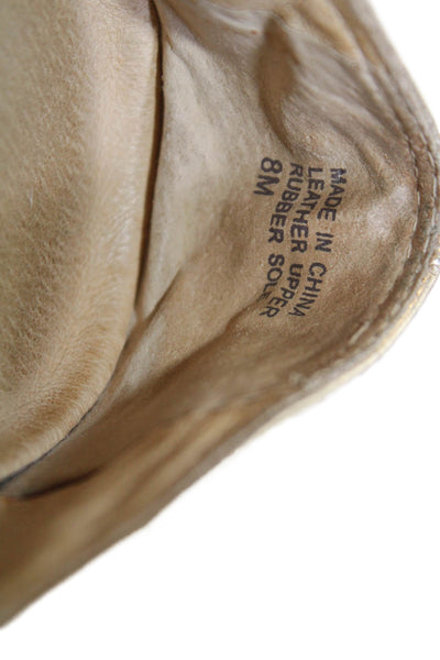 Michael Michael Kors Womens Slip On Round Toe Metallic Ballet Flats Gold Size 8