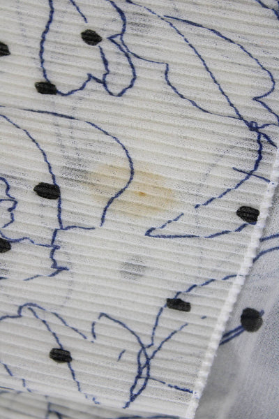 See by Chloe Womens Elastic Waistband Leaf Printed Tiered Skirt White FR 34