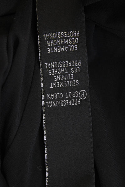 Nicole Miller Women Sheath Dress Black Long Sleeve Crew Neck Polyester Size 6