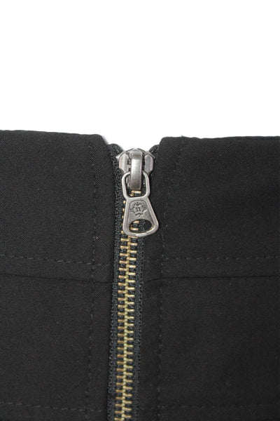 Nanette Lepore Womens Pleated Zip Lined Short Skirt Black Size 04