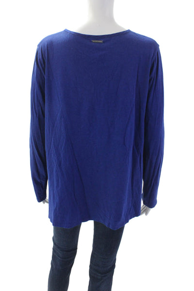 Michael Michael Kors, Women, T-Shirt Blue Polyester Long Sleeve Size L