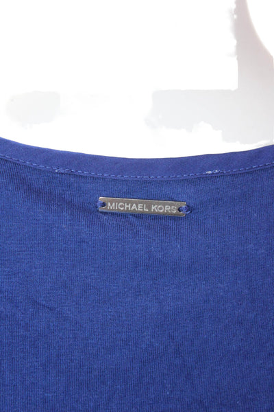 Michael Michael Kors, Women, T-Shirt Blue Polyester Long Sleeve Size L
