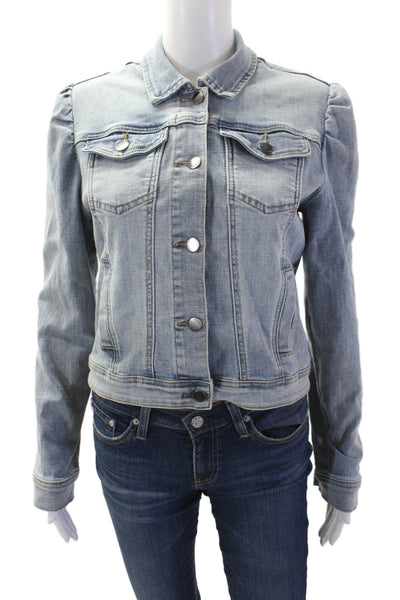 Pookie & Sebastian Women 90s Light Blue Collared Button Jacket Size S