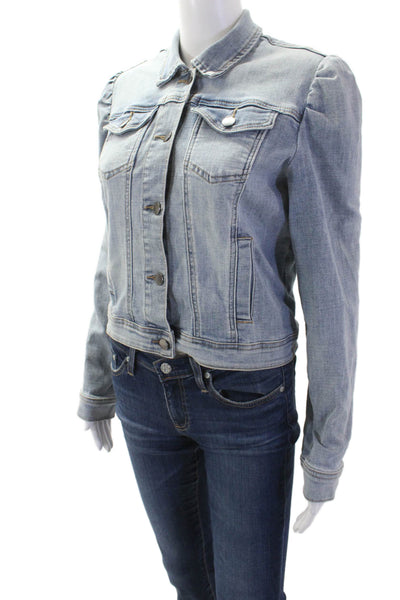 Pookie & Sebastian Women 90s Light Blue Collared Button Jacket Size S