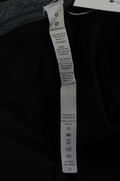 Lululemon Womens Black Workout Ankle Leggings Size 6