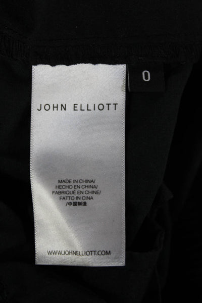 John Elliott Men Cargo Jogger Pants Black Drawstring Tencel Cotton Army Size XS