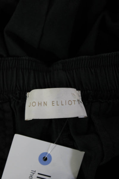 John Elliott Men Cargo Jogger Pants Black Drawstring Tencel Cotton Army Size XS