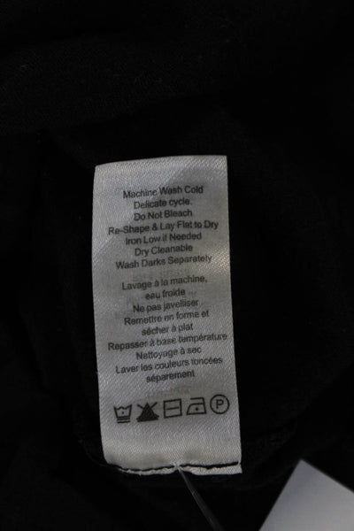 The Range Women Black Cropped Mock Neck Long Sleeve Modal Top Size S