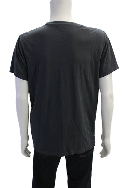 J Crew Mens Short Sleeve Crew Neck Broken In Tee Shirt Navy Cotton Size Large