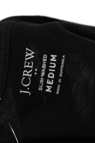 J Crew Mens Short Sleeve Crew Neck Slim Washed Pocket Tee Shirt Black Medium